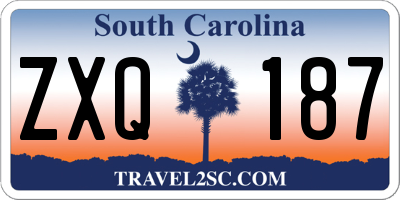 SC license plate ZXQ187