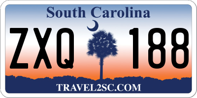 SC license plate ZXQ188