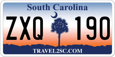 SC license plate ZXQ190