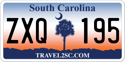 SC license plate ZXQ195