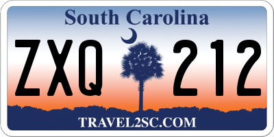 SC license plate ZXQ212