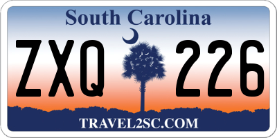 SC license plate ZXQ226