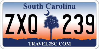 SC license plate ZXQ239