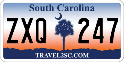 SC license plate ZXQ247