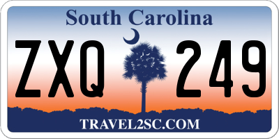 SC license plate ZXQ249