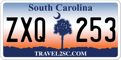 SC license plate ZXQ253