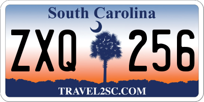SC license plate ZXQ256