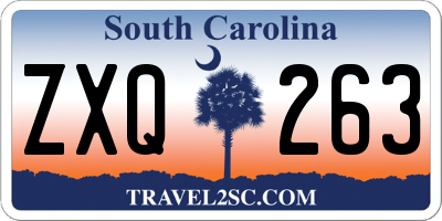 SC license plate ZXQ263