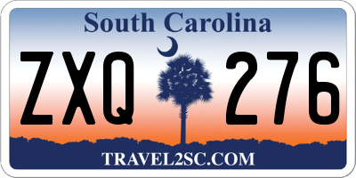 SC license plate ZXQ276