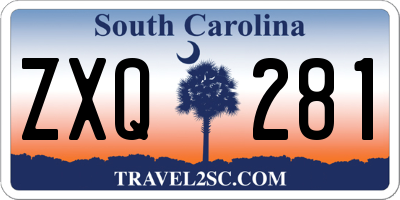 SC license plate ZXQ281
