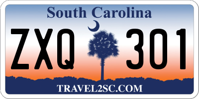 SC license plate ZXQ301