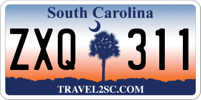 SC license plate ZXQ311