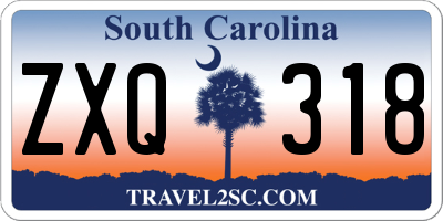 SC license plate ZXQ318