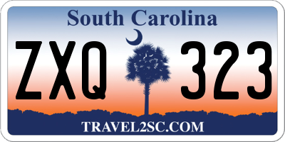 SC license plate ZXQ323