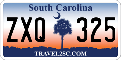SC license plate ZXQ325