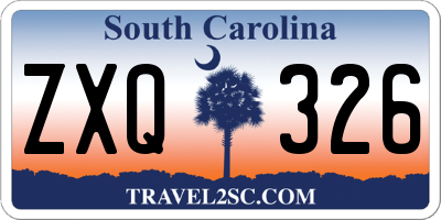SC license plate ZXQ326