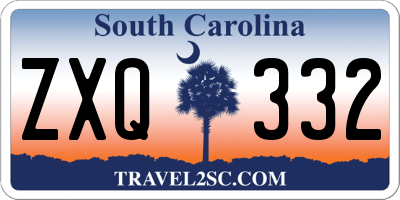 SC license plate ZXQ332