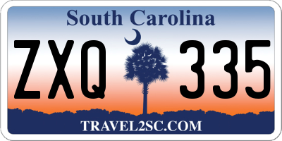 SC license plate ZXQ335
