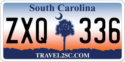SC license plate ZXQ336