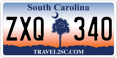 SC license plate ZXQ340