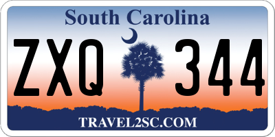 SC license plate ZXQ344