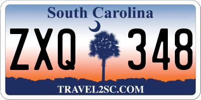 SC license plate ZXQ348