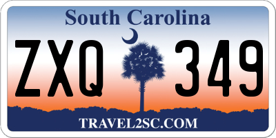 SC license plate ZXQ349