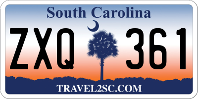 SC license plate ZXQ361