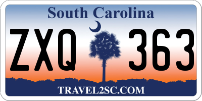 SC license plate ZXQ363