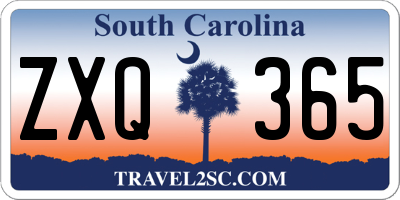 SC license plate ZXQ365