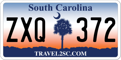 SC license plate ZXQ372