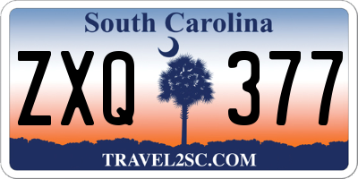 SC license plate ZXQ377