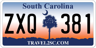 SC license plate ZXQ381