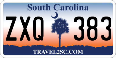 SC license plate ZXQ383
