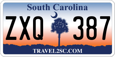 SC license plate ZXQ387