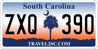 SC license plate ZXQ390