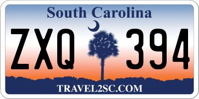 SC license plate ZXQ394