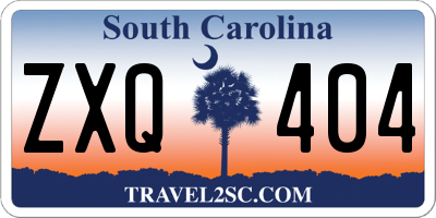 SC license plate ZXQ404