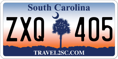 SC license plate ZXQ405