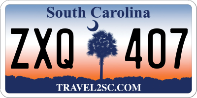 SC license plate ZXQ407