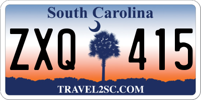 SC license plate ZXQ415