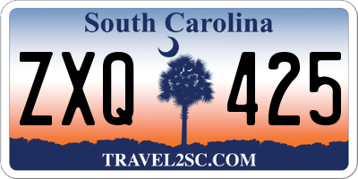 SC license plate ZXQ425