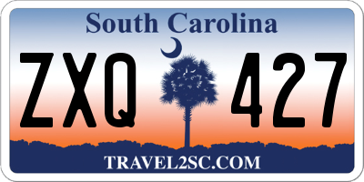 SC license plate ZXQ427