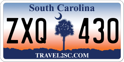 SC license plate ZXQ430