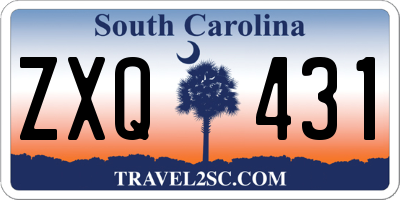 SC license plate ZXQ431