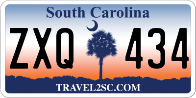 SC license plate ZXQ434