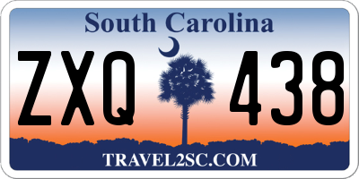 SC license plate ZXQ438