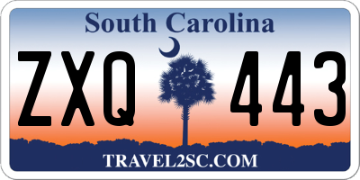 SC license plate ZXQ443