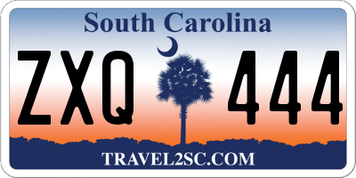 SC license plate ZXQ444