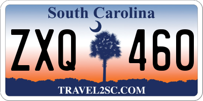 SC license plate ZXQ460